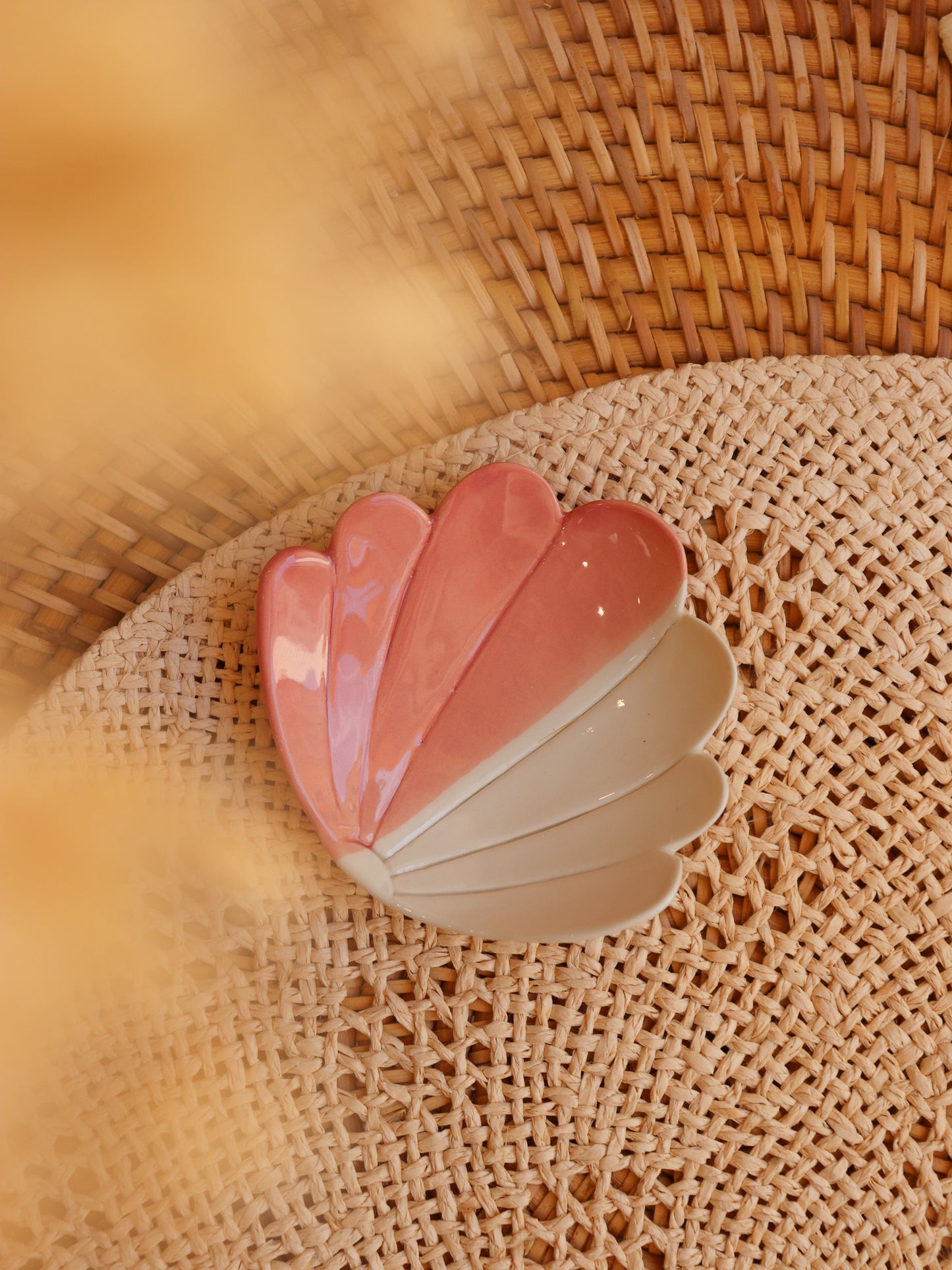 Coupelle coquillage en porcelaine artisanale – CORAIL ROSE