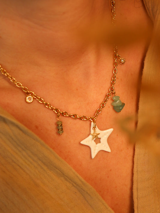 Collier Étoile de mer Soléa en porcelaine