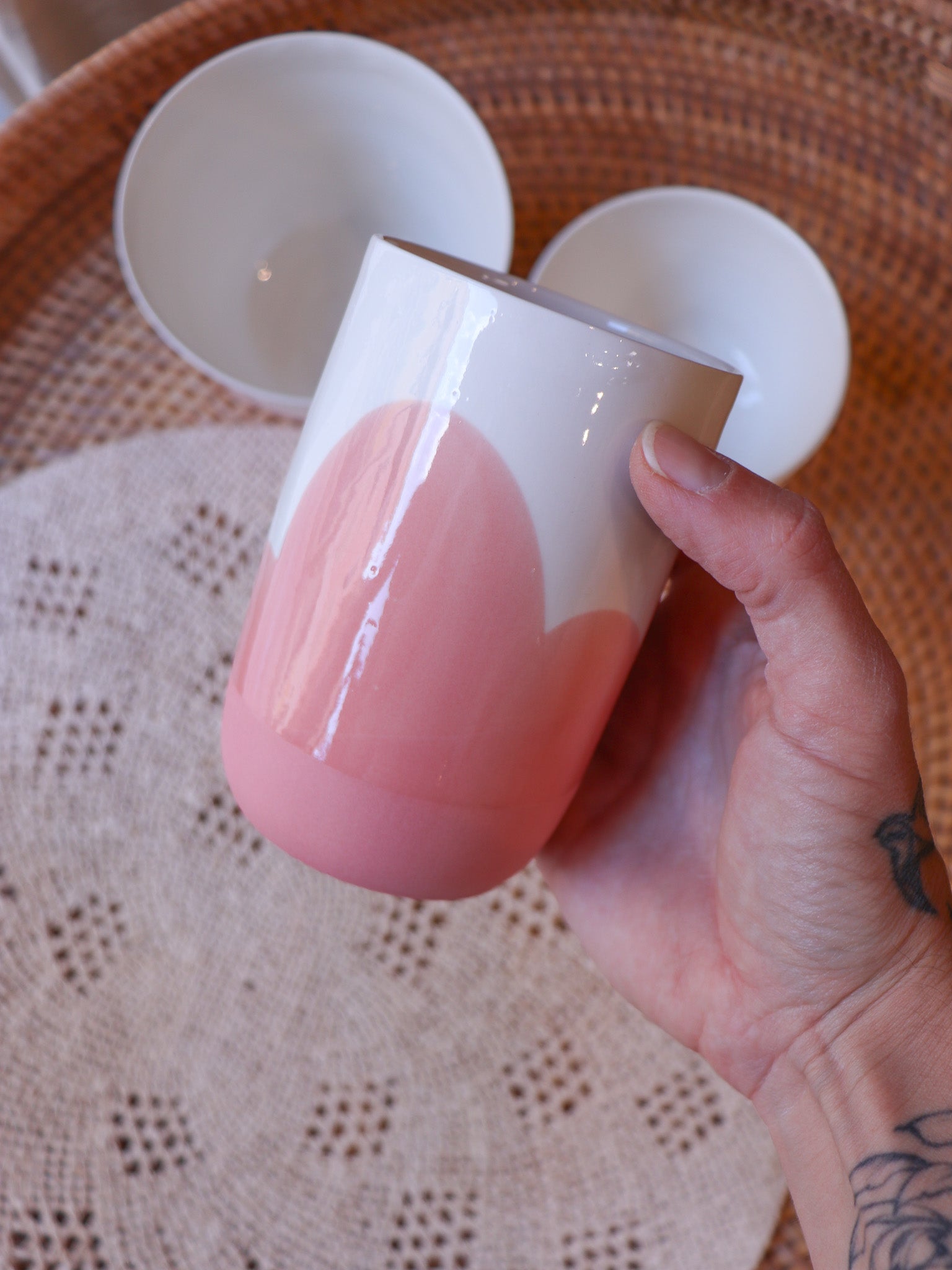 Mug en porcelaine artisanale collection Corail