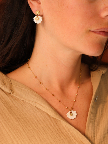 Boucles d’oreilles Vénus bijou en porcelaine artisanale