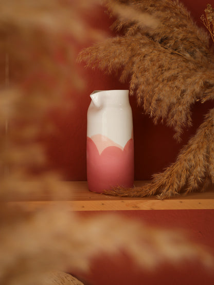 Carafe en porcelaine artisanale – CORAIL ROSE