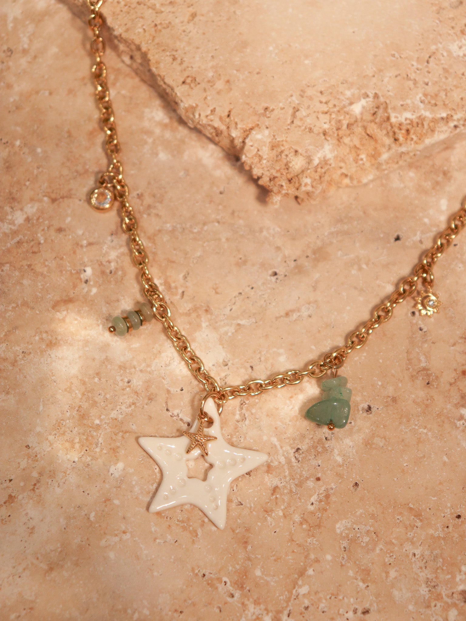 Collier Soléa étoile de mer en porcelaine artisanale