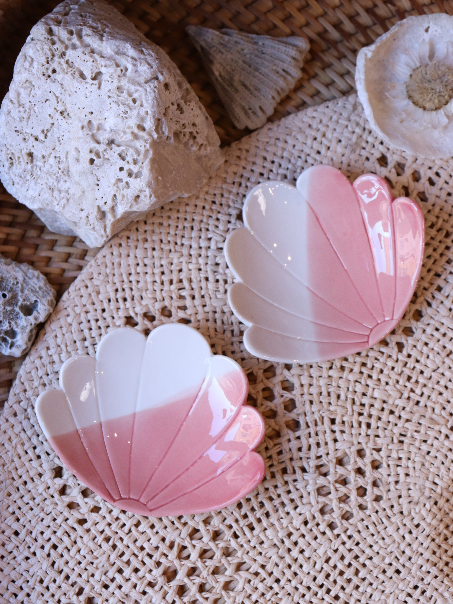 Coupelle coquillage en porcelaine pour bijoux