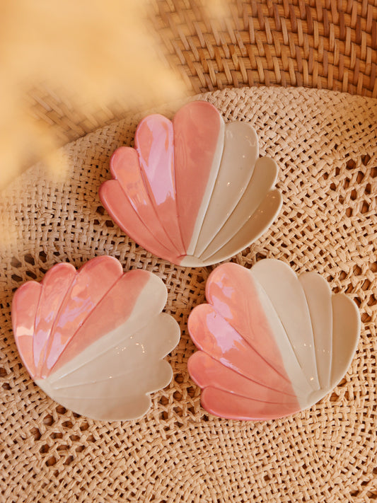 Coupelle coquillage en porcelaine artisanale – CORAIL ROSE