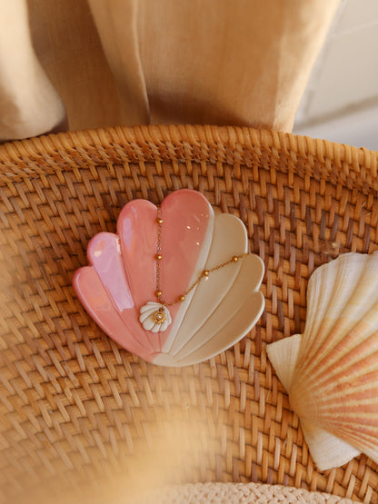 Coupelle coquillage en porcelaine artisanale – CORAIL ROSE