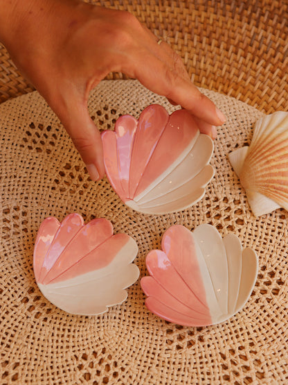 Coupelle coquillage en porcelaine artisanale – CORAIL ROSE