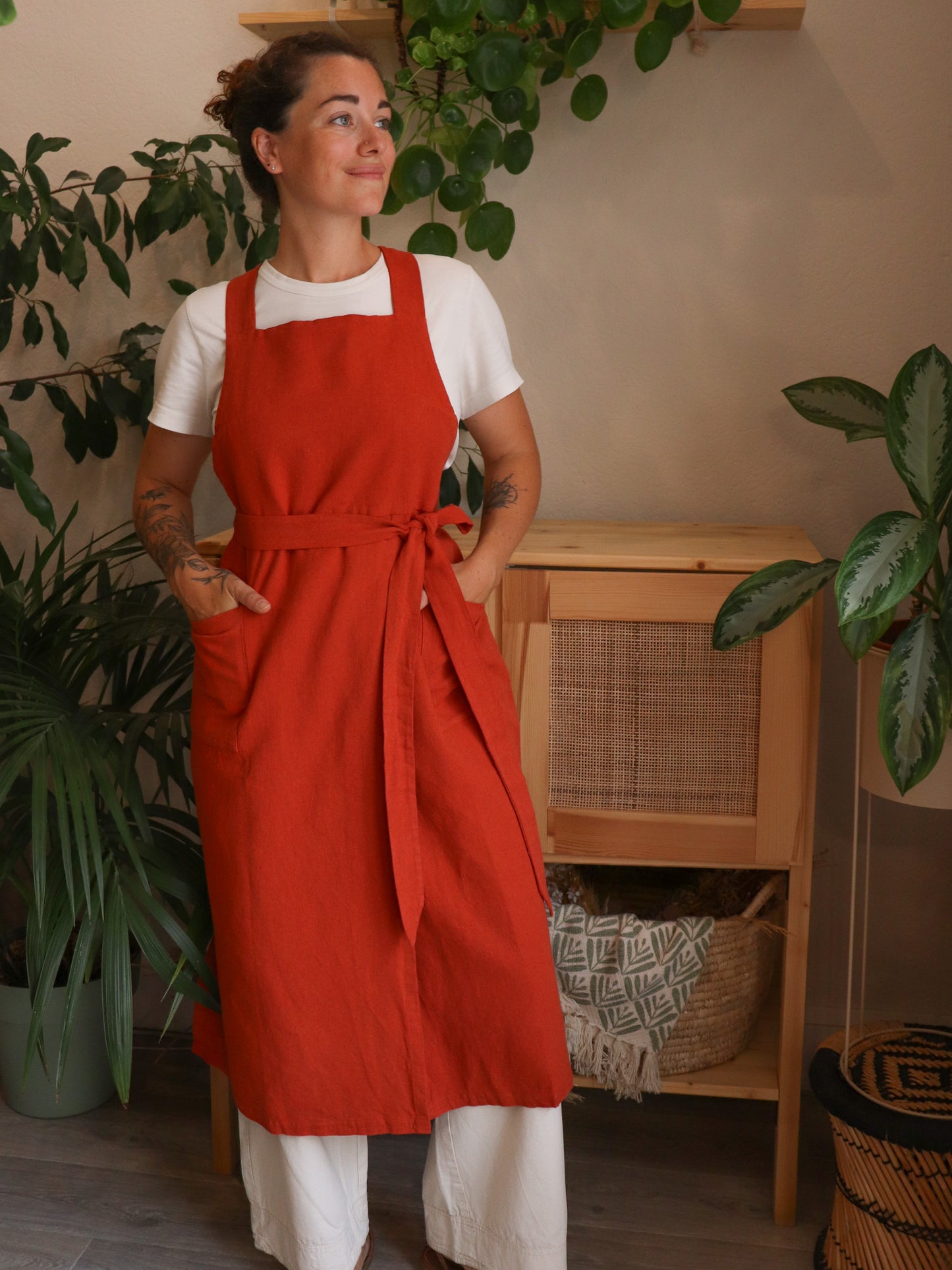 Tablier de potier CLAYO - Lin Terracotta