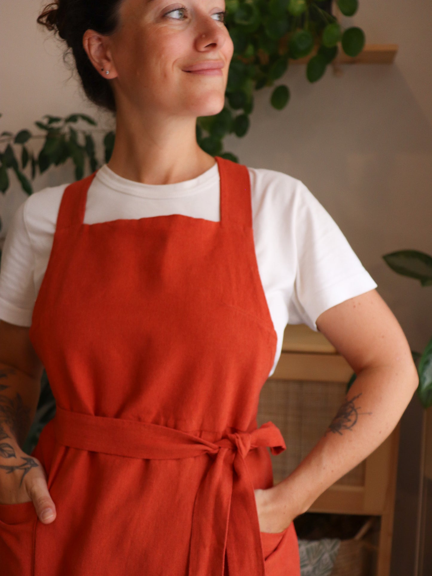 Tablier de potier CLAYO - Lin Terracotta