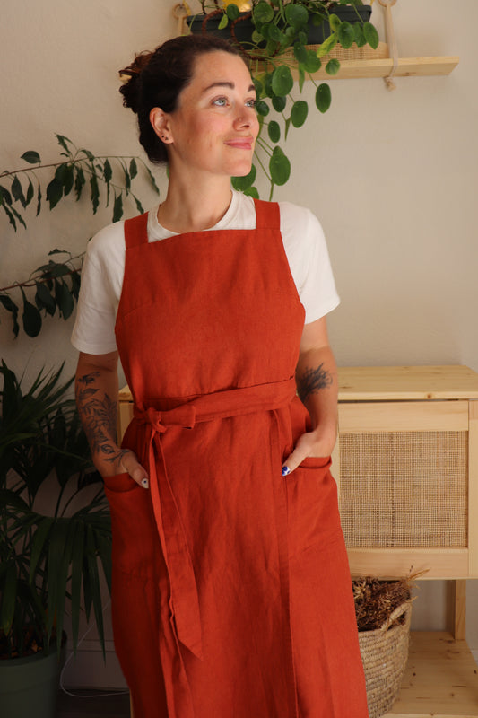 Tablier de potier CLAYO terracotta
