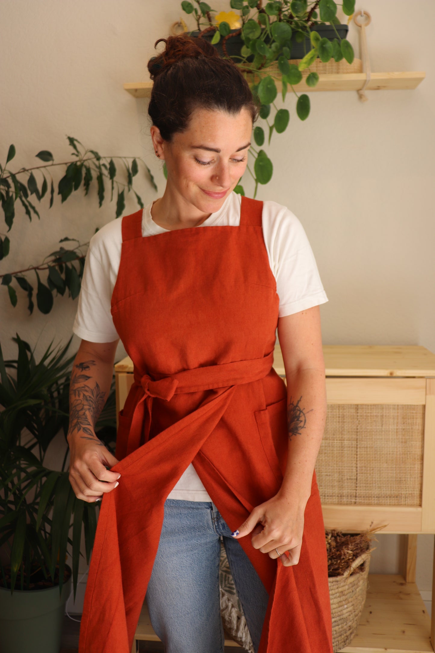Tablier de potier CLAYO - Lin Terracotta