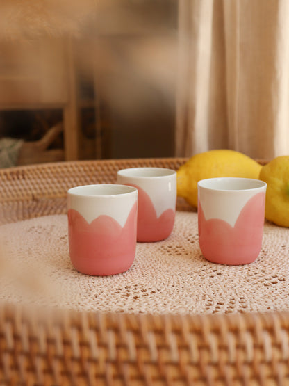 Tasse en porcelaine artisanale – CORAIL ROSE