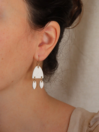 Boucles d'oreilles en porcelaine - Mílos